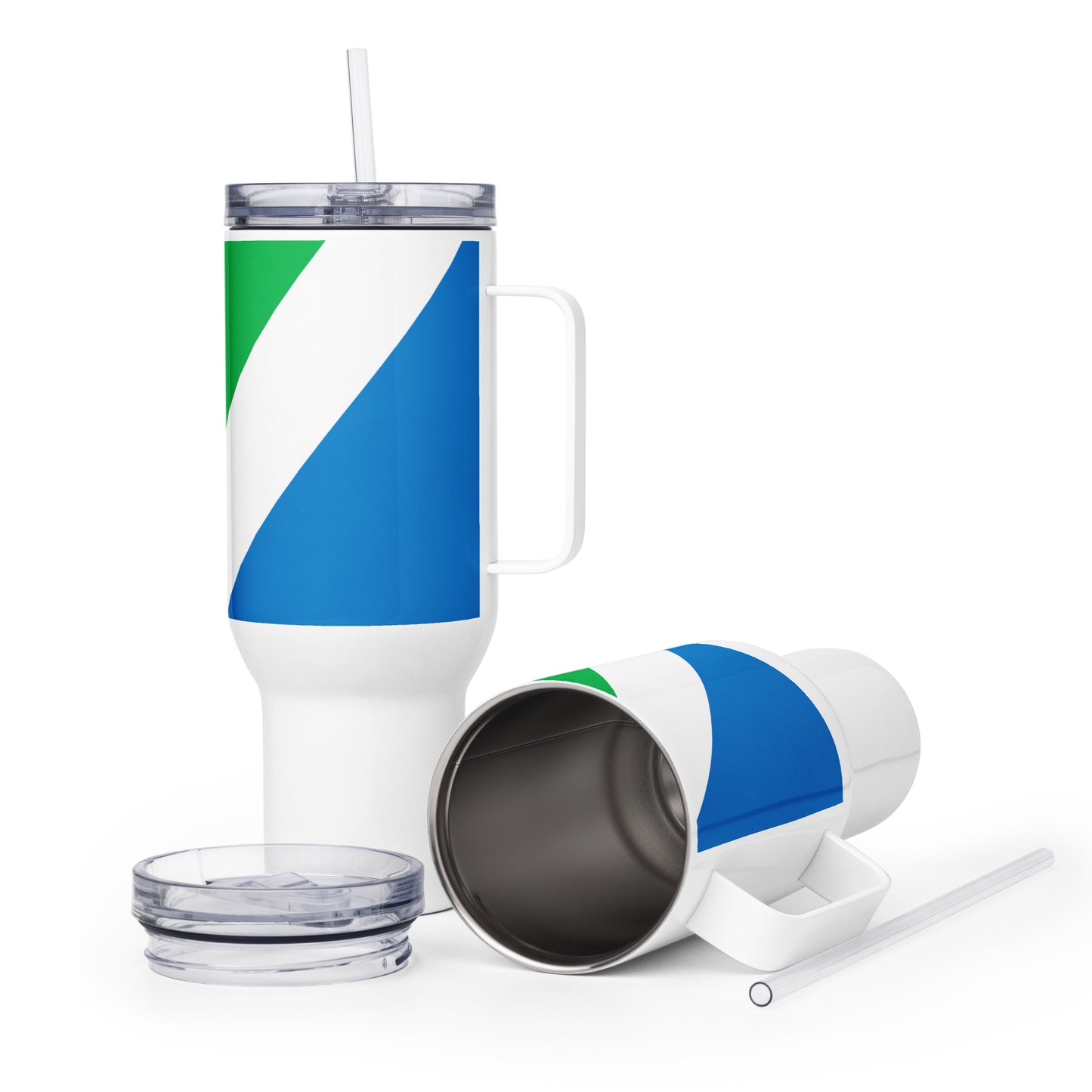 Vegan Flag Travel Mug With A Handle